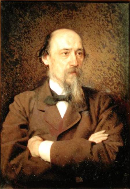 Portrait of Nikolay Alekseyevich Nekrasov von Iwan Nikolajewitsch Kramskoi