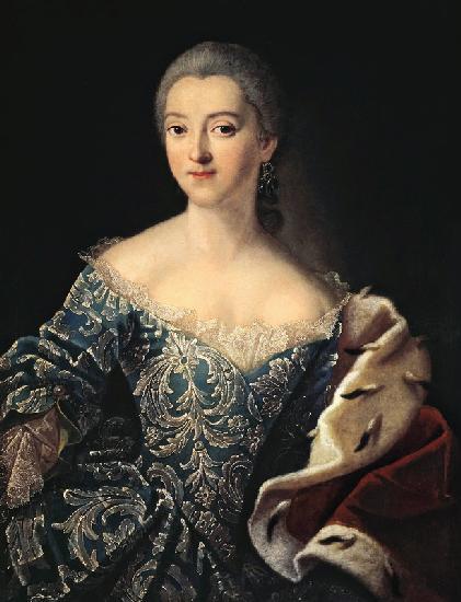 Porträt der Fürstin Jekaterina Lobanowa-Rostowskaja (1735-1802) 1754