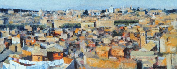 Rome, View from the Spanish Academy on the Gianicolo, 1968 (oil on canvas) (see also 213353 & 213354 von Izabella  Godlewska de Aranda