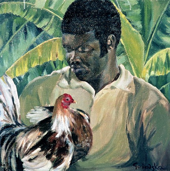 Abel with Fighting Cock, 1961 (oil on canvas)  von Izabella  Godlewska de Aranda