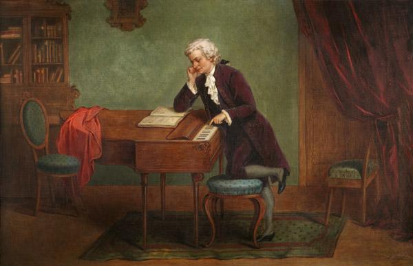 Mozart beim Komponieren