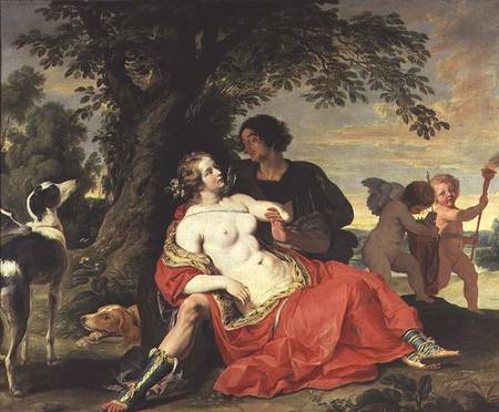 Venus and Adonis von J. Janssens