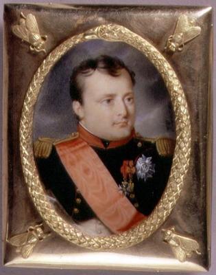 Portrait Miniature of Napoleon Bonaparte (1769-1821) 1815 (w/c on ivory) von J. Parent