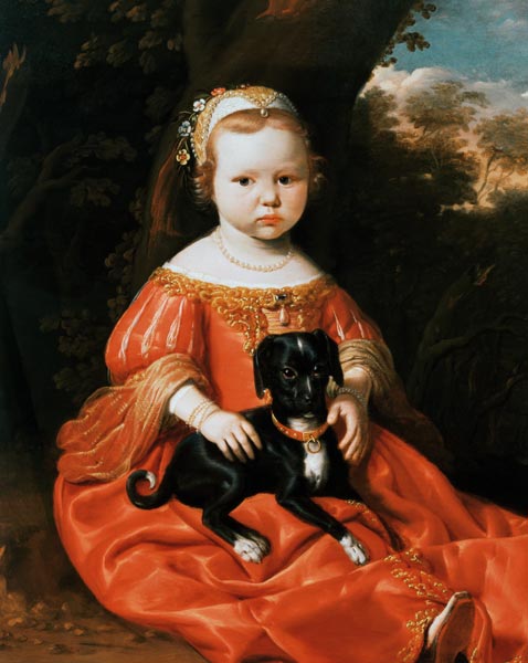 Portrait of a Girl with a Dog von Jacob Cuyp