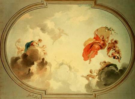 A Ceiling Design depicting the Apotheosis of Flora von Jacob de Wit