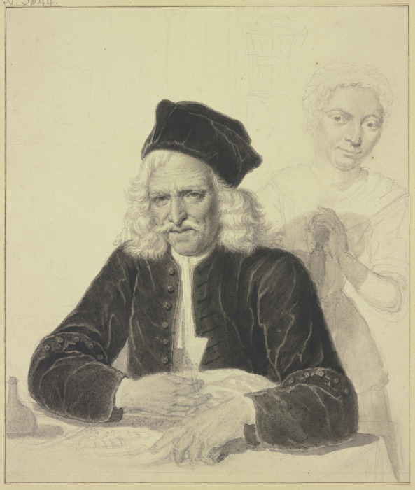 Porträt des Jacob van Hoorn und seiner Frau Jacoba Selstede von Jacob Folkema
