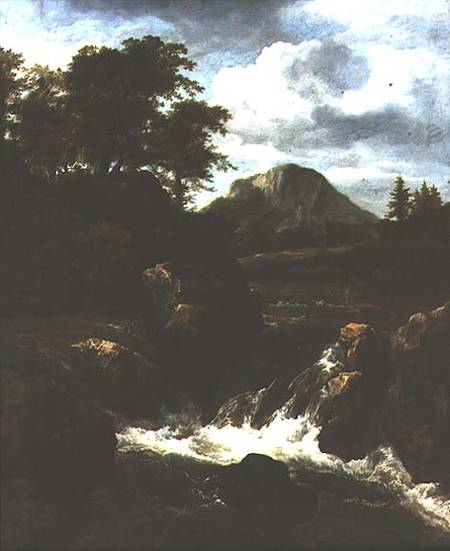 A Waterfall von Jacob Isaacksz van Ruisdael