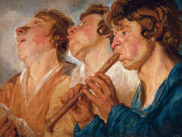 Drei Straßenmusiker von Jacob Jordaens