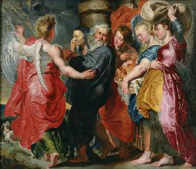 Die Flucht Lots und seiner Familie aus Sodom (nach Rubens)