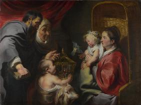 Madonna und Kind mit dem Johannesknaben und heiligen Elisabeth und Zacharias