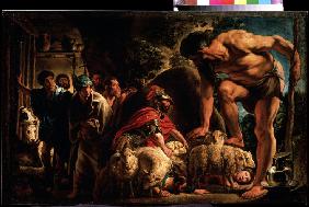 Odysseus in der Höhle des Polyphem