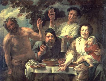 The Satyr and the Peasants von Jacob Jordaens
