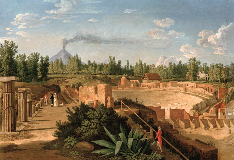 Pompeji,  Großes Theater von Jacob Philipp Hackert