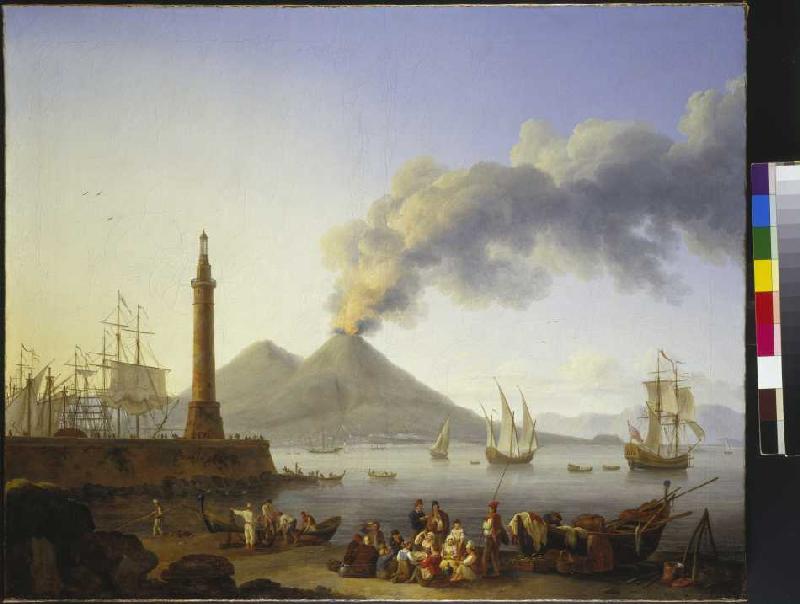 Der Hafen von Santa Lucia in Neapel von Jacob Philipp Hackert