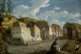 Das Herkulaner Tor in Pompeji. von Jacob Philipp Hackert