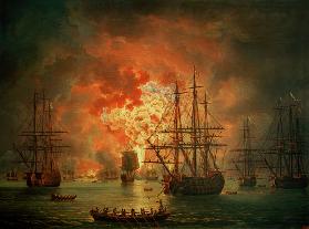 Die Vernichtung der türkischen Flotte in der Bucht von Çesme 1772