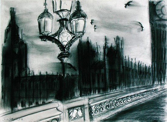 Westminster Birds, 1994 (charcoal on paper)  von Jacob  Sutton