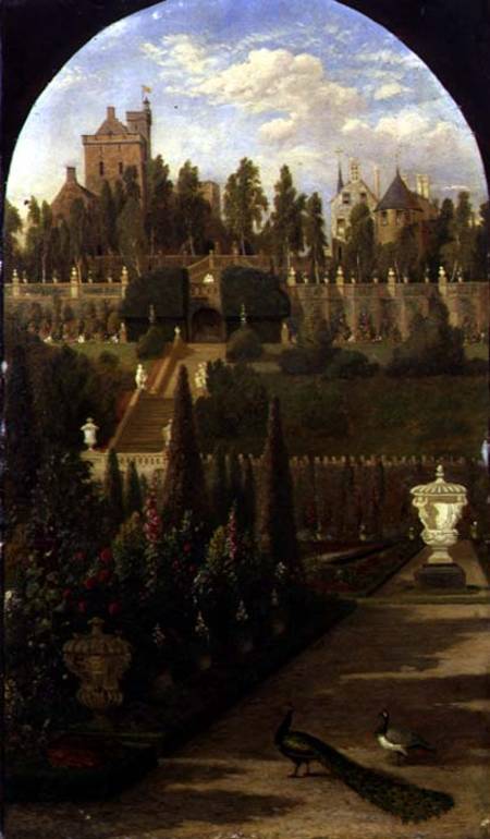 Drummond Castle, Perthshire, seen from the Gardens von Jacob Thompson