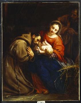Die Heilige Familie mit dem Heiligen Franziskus 1665