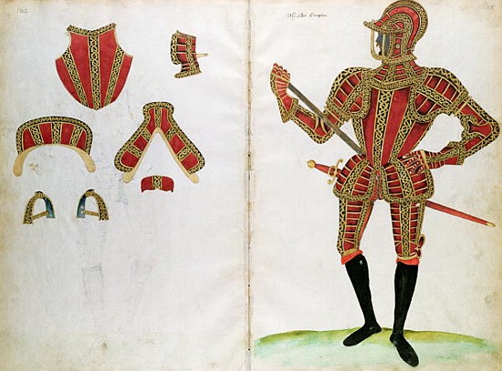 Suit of Armour for Lord Compton, from ''An Elizabethan Armourer''s Album'' von Jacobe Halder