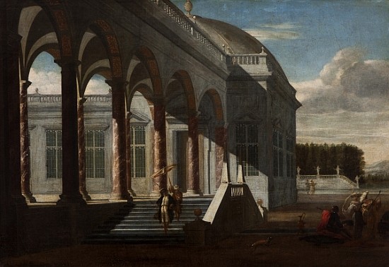 View of a palace (oil oncanvas) von Jacobus Saeys