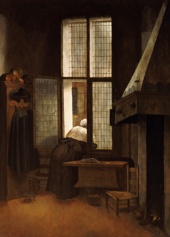 Frau am Fenster von Jacobus Vrel