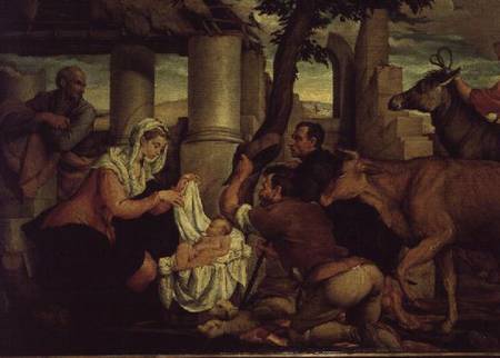 The Adoration of the Shepherds von Jacopo Bassano