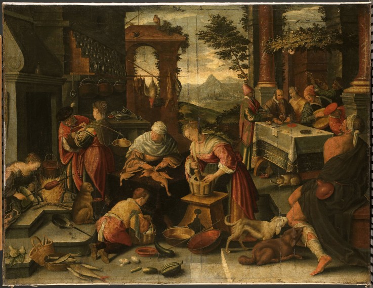 Das Gleichnis vom reichen Prasser und armen Lazarus von Jacopo Bassano