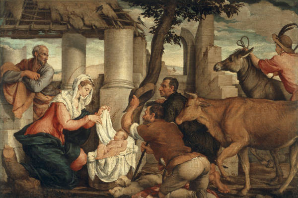 J.Bassano, Anbetung der Hirten von Jacopo Bassano
