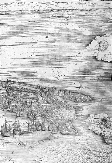 Grande Pianta Prospettica - Venice, c.1500 (right hand side) von Jacopo de Barbari