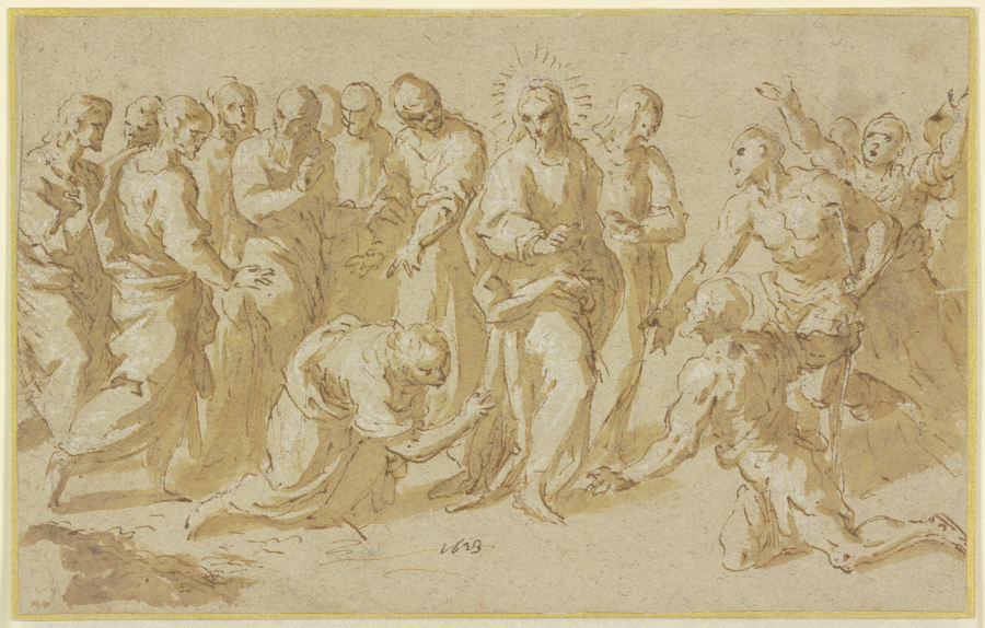 Christus und die Ehebrecherin von Jacopo Palma il Giovane
