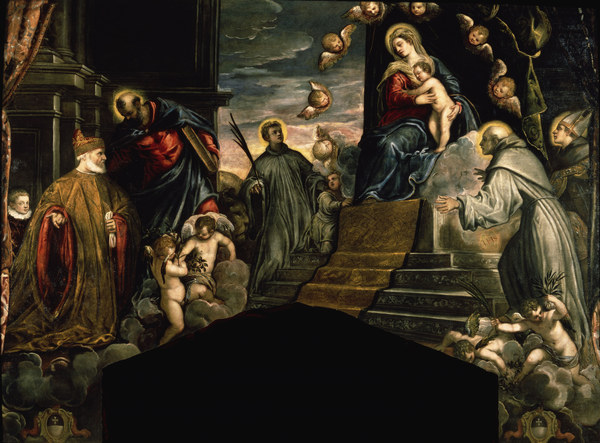 Andrea Grittin worshipping / Tintoretto von Jacopo Robusti Tintoretto