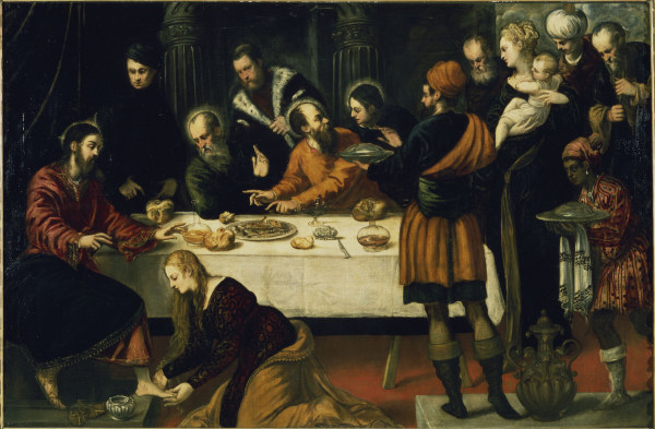 Christ a.Mary Magdalene /Tintoretto/ C16 von Jacopo Robusti Tintoretto