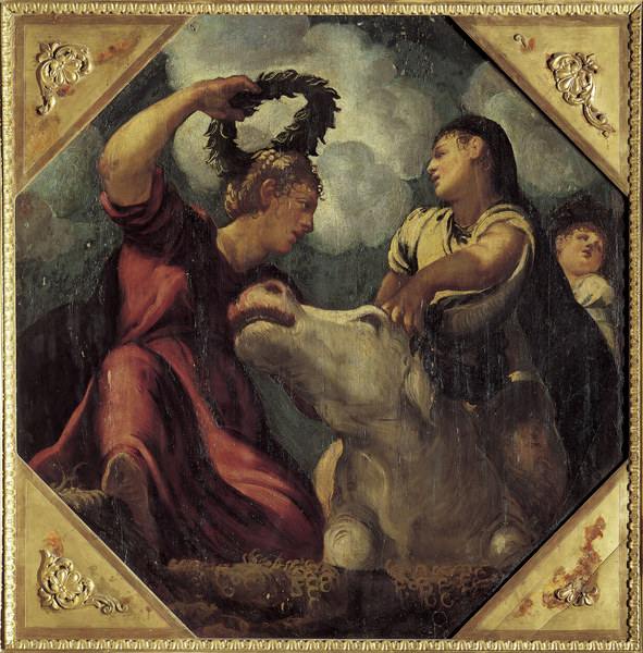 J.Tintoretto / Rape of Europa / c.1541 von Jacopo Robusti Tintoretto