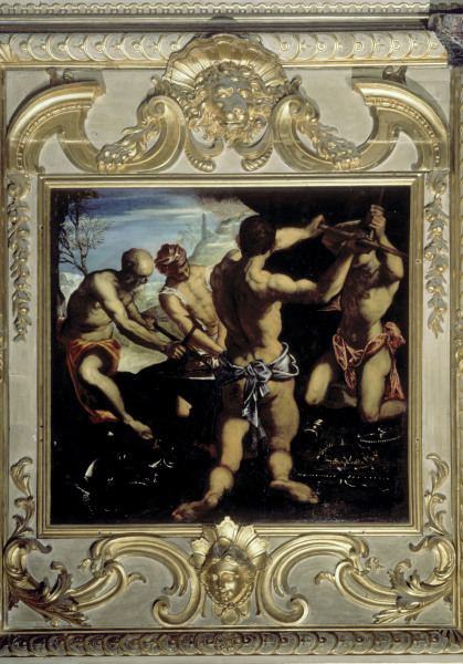 Tintoretto / Forge of Vulcan / 1576 von Jacopo Robusti Tintoretto