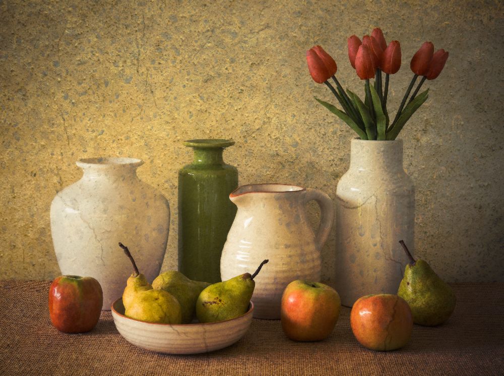 Apfel, Birnen und Tulpen von Jacqueline Hammer
