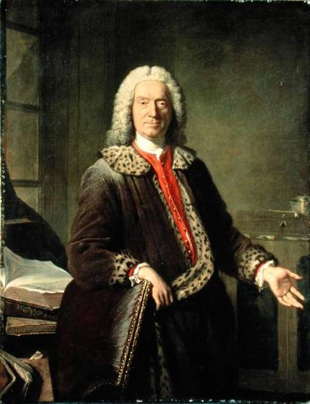 Portrait of Prosper Jolyot de Crebillon (1679-1762) von Jacques Andre Joseph Camelot Aved