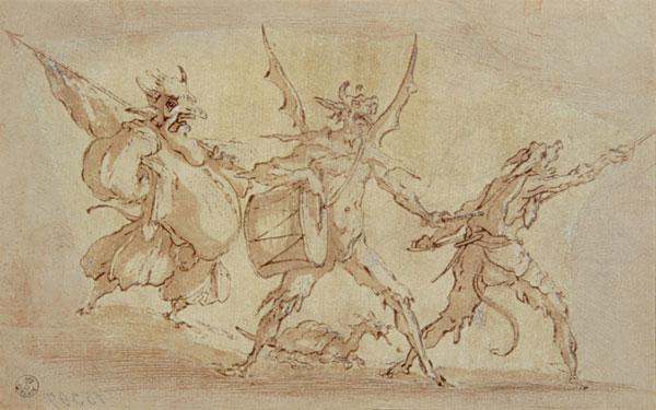 Devil Musketeers (pen & ink on paper)