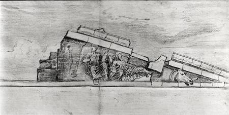 Study of the frieze from the west pediment of the Parthenon von Jacques Carrey