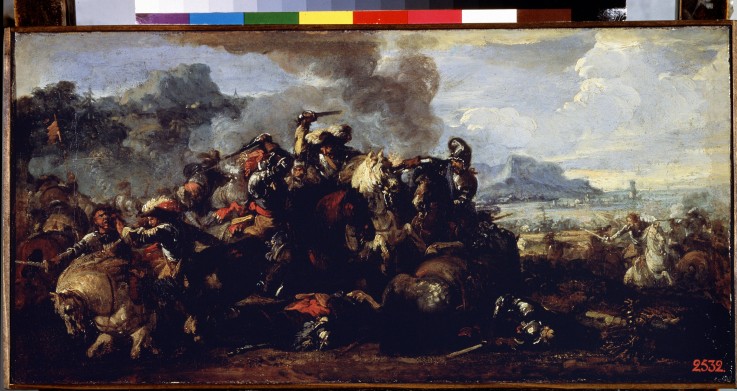 Kampf zwischen den französischen und spanischen Kavallerien von Jacques Courtois