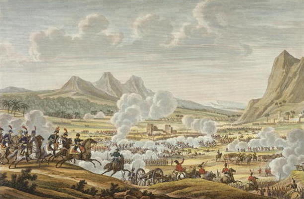 The Battle of Mount Tabor, 27 Ventose, Year 7 (17 February 1799) engraved by Louis Francois Couche ( von Jacques Francois Joseph Swebach