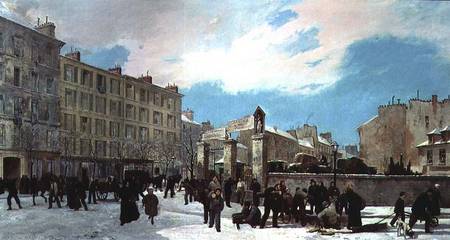 Siege of Paris. A Yard for Firewood, Boulevard de Montparnasse von Jacques Guiaud