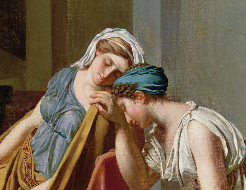 The Oath of Horatii, 1784 (detail of 2290) von Jacques Louis David