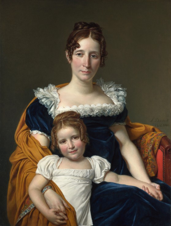 Portrait der Gräfin Vilain XIIII mit ihrer Tochter von Jacques Louis David