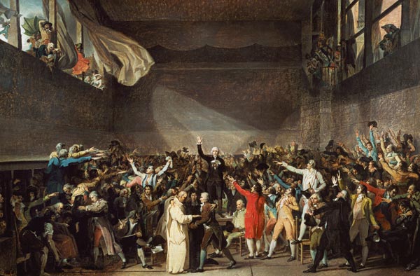 The Tennis Court Oath, 20th June 1789 von Jacques Louis David