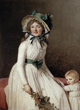 Madame Pierre Seriziat (nee Emilie Pecoul) with her Son 1795