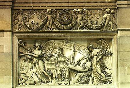 Relief depicting an allegory of the signing of the Treaty of Presburg von Jacques Philippe Lesueur