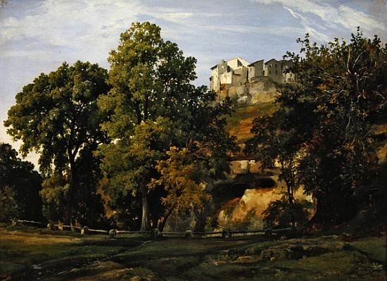 Landscape, view of Marino von Jacques Raymond Brascassat