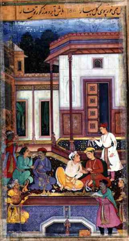 Young Prince Presiding Over a Drinking Party, from the manuscript of Hadiqat Al-Haqiqat (The Garden von Jaganath