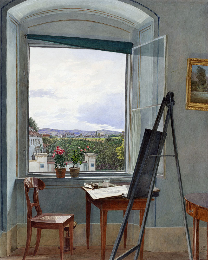 Blick aus dem Atelier des Künstlers in der Alservorstadt gegen Dornbach von Jakob Alt
